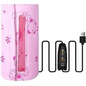 Resim Xhltd USB Bebek Besleme Şişesi Isıtmalı Kapak Şişe Isıtıcı Taşınabilir Seyahat Süt Isıtıcı (Pembe) (Yurt Dışından) 