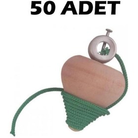 Resim Boyanabilir Ağaç Topaç 50 Adet 