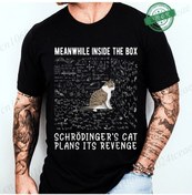 Resim Kucluterkek Yaz Rahat Komik Kedi Kaçış Planı Bilim Tasarım Kısa Kollu T-shirtbej Bej 