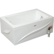 Resim Nebraska Mini Dikdörtgen Küvet 120x80, H43 (Gövde + Metal Ayak + 4 Yön Panel) 