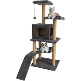 Resim Nursoft Kedi Tırmalama Platformlu 135 CM 