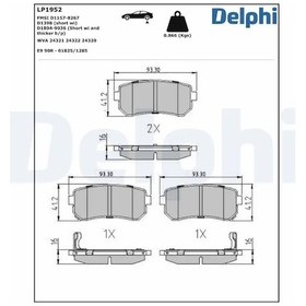 Resim Hyundai Accent 3 Arka Fren Balatasi 2006-2012 Delphı Lp1952 