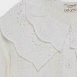 Resim Defacto Büyük Yaka Twill Uzun Kollu Ekru Kız Bebek Gömlek F9519a5/er105 Ekru 