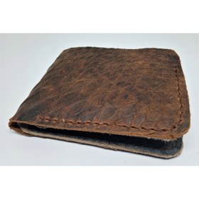Resim Mahfuz Gerçek Deri Tamamen El Emeği Cüzdan 22cm*8cm * 1 Banknot Alanı 4 Kart Bölmesi 