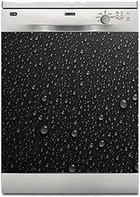 Resim Bulaşık Makinesi Sticker Kaplama Beyaz Eşya Kaplama Siyah Zemin Su Damlası 