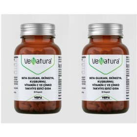 Resim VeNatura Beta Glukan, Ekinezya, Kuşburnu, Vitamin C, Çinko 30 Kapsül 2 Adet 