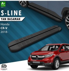Resim S-dizayn Honda Cr-v 5 S-line Siyah Yan Basamak 173 Cm 2018-2022 A+ Kalite 