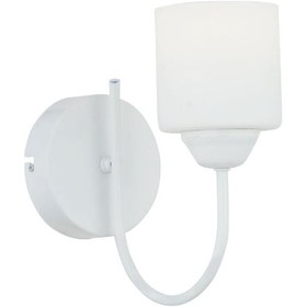 Resim Esila Beyaz Boyalı Duvar Lambası Yatak Odası-Yatak Başı-Banyo İçin Modern Aplik Beyaz 