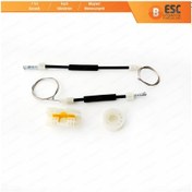 Resim Seat Leon MK2 2005-2012 İçin Arka Sol Cam Kriko Tamir Seti 