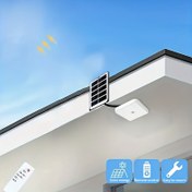 Resim 1 takım uzaktan kumandalı, zamanlayıcı fonksiyonlu, ayarlanabilir parlaklıkta LED güneş enerjili tavan lambası - avlular, bahçeler, balkonlar, depolar, garajlar, partiler, kamp alanları, dans pistleri ve sokaklar için dekoratif aydınlatma 
