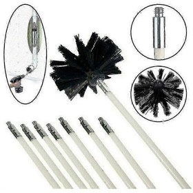 Resim Esnek Çubuk Ve Sert Fırçalı Baca Temizleme Seti 