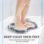 Resim 1 adet SoftBreeze Silikon Ayak Temizleyici, Emiş Kupaları ile, Hipoalerjenik Kaymaz Derin Temizleme Ayak Masajı, Duş için Manuel Peeling Ayak Fırçası, Kokusuz, Ev Banyo Kullanımı için İdeal, Peeling | Nazik Masaj | Temizleme Fırçası 