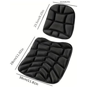 Resim Xuweiwei 1pc Evrensel Eva Motosiklet Siyah Koltuk Seti Süngeri Polyester Fiber Şok Emici 