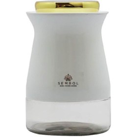 Resim Sembol Silindir 16 Cm Kavanoz White-Gold Kıtchenart-90 