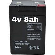 Resim efmues 4v 8ah akü ışıldak aküsü terazi aküsü 4 volt 8 amper 