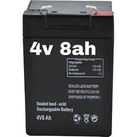 Resim efmues 4v 8ah akü ışıldak aküsü terazi aküsü 4 volt 8 amper 