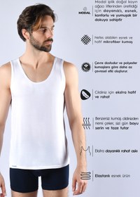 Resim Bolero Erkek Micro Modal Atlet Beyaz 