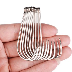 Resim 20 adet/kutu Keskin ve Dayanıklı Uzun Shank Balıkçılık Kanca - Yüksek Karbonlu Çelik, Dikenli Offset, Dar Yem Kanca - Büyük Balık Yakalamak İçin İdeal - Balıkçılık Malzemeleri Aksesuarları 