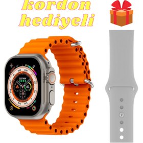 Resim 10numara Gs8+ Watch 8 Ultra Türkçe Siri Nfc Gps Özellikli Smart Watch Akıllı Saat 2.02 Inc Çift Kordon 