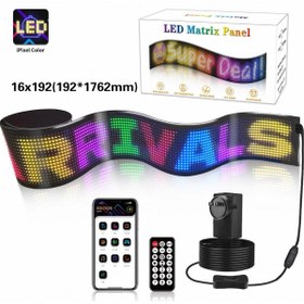 Resim LENSUN Led Panel Cama Yapışan Telefon Kontrollü Led Ekran Panel Büyük Boy 16*96 PLUS 