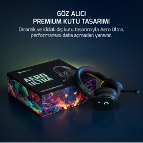 Resim GamePower Aero Ultra Siyah Triple Mode (Kablosuz/Bluetooth/2.4G) Gaming (Oyuncu) Kulaklık 