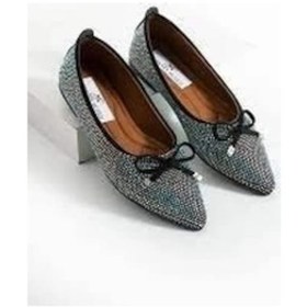 Resim Sarra Siyah Saten İşlemeli Babet Ayakkabı Çok Renkli 