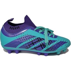Resim Twingo Super Mercury Bilekli Çoraplı Krampon Futbol Ayakkabısı T-510-kr Turkuaz Mor Turkuaz - Mor 