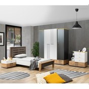Resim Relax Genç Odası, Dolap, Karyola, Komodin, Şifonyer 