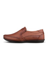 Resim Mp 242-4555 Hakiki Deri Erkek Casual Ayakkabı - Taba - 43 Taba 