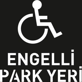 Resim Boyama Şablonu Engelli Park Yeri Kompozit 100x100cm 