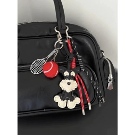 Resim Silver1 Zarif Anti-Kayıp Araba Anahtarlık Okul Çantası Çekicilik Bebek Yaratıcı Erkek ve Kadın Çift Yıldız Ayı Anahtarlık (Yurt Dışından) 