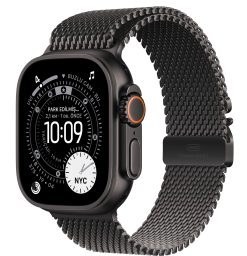 Resim Apple Watch Ultra 3 GPS + Cellular 49mm Siyah Titanyum Kasa Siyah Titanyum Milano Loop S MF1N4TU/A 