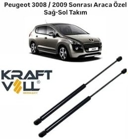 Resim Peugeot 3008-2009 Sonrası Araca Özel Sağ-Sol Takım Bagaj Amortisörü 