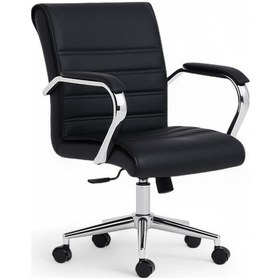 Resim Anfibi Siyah Deri Şef Çalışma Koltuğu Siyah 