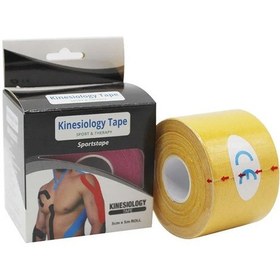 Resim Kinesio Band Sporcu Bandı 5 CM x 5 M Sarı 