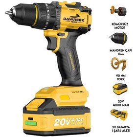 Resim Dawreek Tech DT03D Akülü Vidalama 