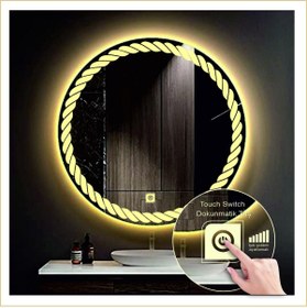 Resim GLOBAL LED MIRROR 90 Cm Günışığı Ledli Tasarım Kumlamalı Dokunmatik Tuşlu Banyo Aynası Makyaj Aynası Işıklı Ayna 