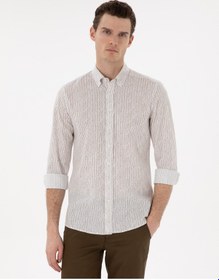 Resim Pierre Cardin Erkek Haki Gömlek Desenli 50304595-vr027 Haki 