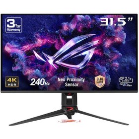 Resim Asus Rog Swift Oled Pg32ucdmr 31.5 İnç 240hz 0.03ms 4k Uhd Adaptive Sync Qd-oled Gaming Monitör 