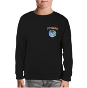 Resim Travis Scott - Astro World Logo Siyah Çocuk Sweatshirt 