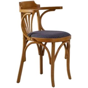 Resim Bengimobilya Sandalye Zus250 Model Yarım Kolçak Şekil Sırtlık Açık Ceviz Renk 