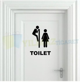 Resim Yılmazetic Wc Toilet Kapı Klozet Yapıştırma Banyo Sticker 13 x 9 CM 
