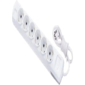 Resim Tp-601 6'lı Topraklı 2mt Kablolu Grup Priz 