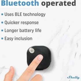 Resim Blu Button Tough Siyah | Bluetooth Kontrollü Akıllı Düğme | Cihazları Kısma, Açma ve Kapatma ve Sahneleri Etkinleştirme, Ev Otomasyonu | Koruma Sınıfı IP54 | Ios Android Uygulaması 