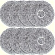 Resim Dream & Xiaomi 8'li Microfiber Yıkabilir Mop Pedleri - L10s, Ultra L10, L20, Pro ve X10+ Robot Süpürge Zemin Aksesuarlarıyla Uyumlu 