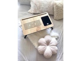 Resim Misda Store Foldaway Telefon ve Tablet Bölmeli Katlanır Ayaklı Laptop Sehpası Notebook Bilgisayar Çalışma Masası 