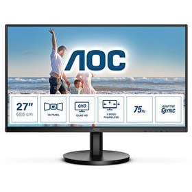 Resim AOC Q27B3MA 27" 4 ms 75 Hz HDMI Adaptive Sync Antiglare QHD VA LED Monitör 