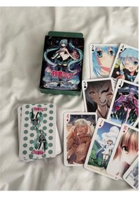 Resim İskambil Kağıdı Hatsune Miku Poker Oyun Kartı 54 Adet İskambil Destesi 