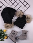 Resim ADA BEBEK ÇOCUK Çocuk Bot Kürklü Süet Bot - Ponponlu Atkı Bere Takımı Bot Atkı Bere Takım 