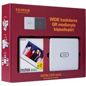 Resim Instax Link Wide Beyaz Akıllı Telefon Yazıcısı Bundle Box 